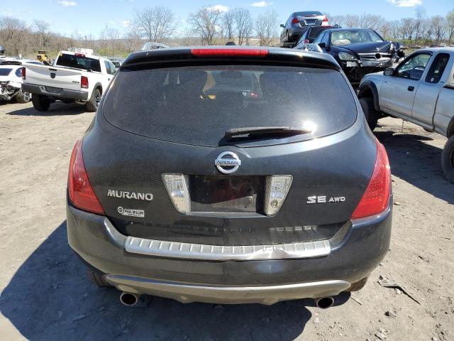 JN8AZ08W87W605379 - 2007 NISSAN MURANO SL BLACK photo 6