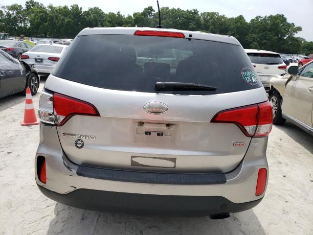 5XYKT3A60EG485942 - 2014 KIA SORENTO LX SILVER photo 6