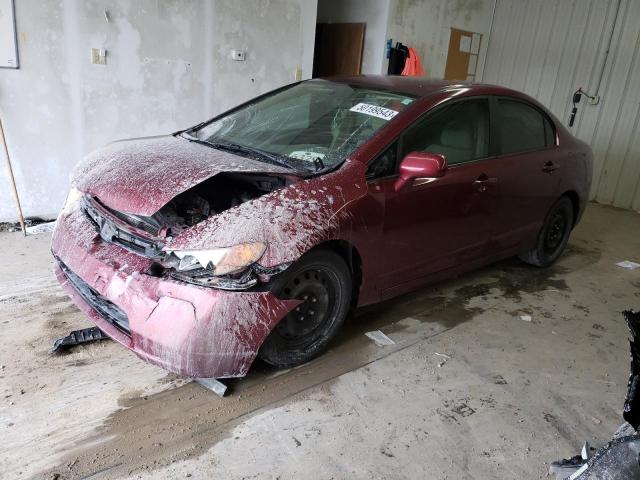 1HGFA16558L093139 - 2008 HONDA CIVIC LX BURGUNDY photo 1