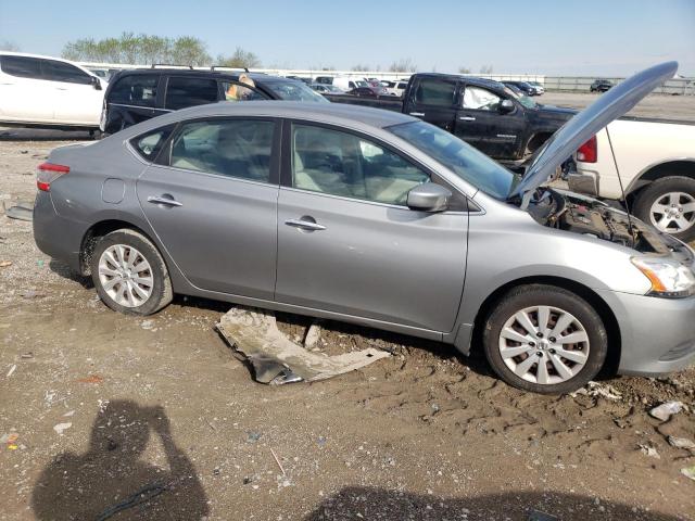 3N1AB7AP6DL669923 - 2013 NISSAN SENTRA S GRAY photo 4