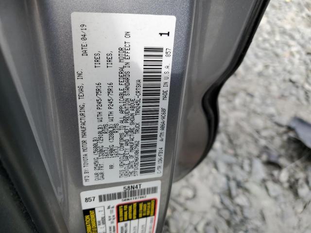 5TFSX5EN6KX067962 - 2019 TOYOTA TACOMA ACCESS CAB ვერცხლისფერი ფოტო 12