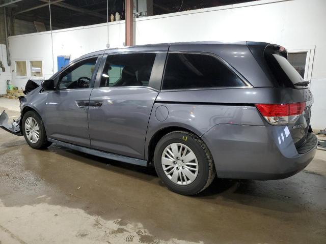 5FNRL5H24EB011173 - 2014 HONDA ODYSSEY LX GRAY photo 2