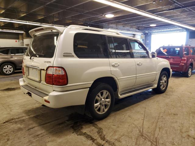 JTJHT00W233527021 - 2003 LEXUS LX 470 WHITE photo 3