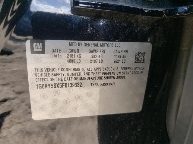 1G6AY5SX5F0139332 - 2015 CADILLAC CTS PERFORMANCE COLLECTION Черный фото 12