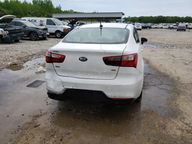 KNADM4A37G6606440 - 2016 KIA RIO LX WHITE photo 6