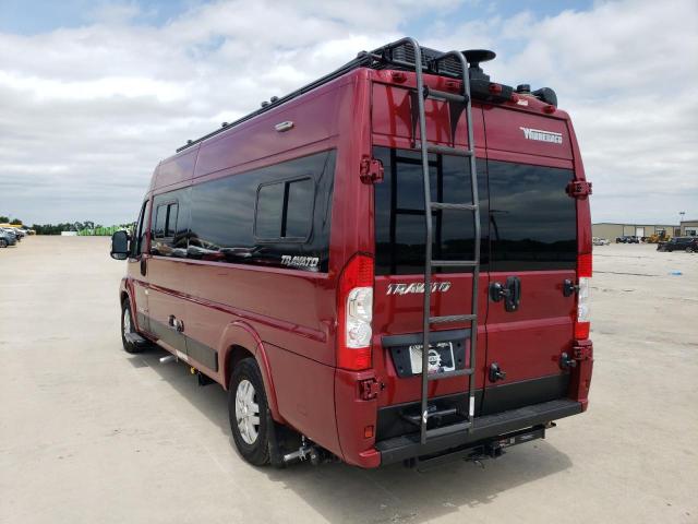 3C6MRVJG9NE105206 - 2022 RAM PROMASTER 3500 HIGH MAROON photo 3