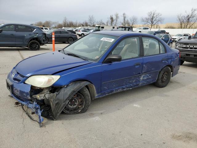 1HGES16324L015905 - 2004 HONDA CIVIC DX VP ლურჯი ფოტო 1