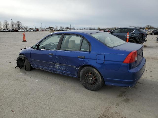 1HGES16324L015905 - 2004 HONDA CIVIC DX VP ლურჯი ფოტო 2