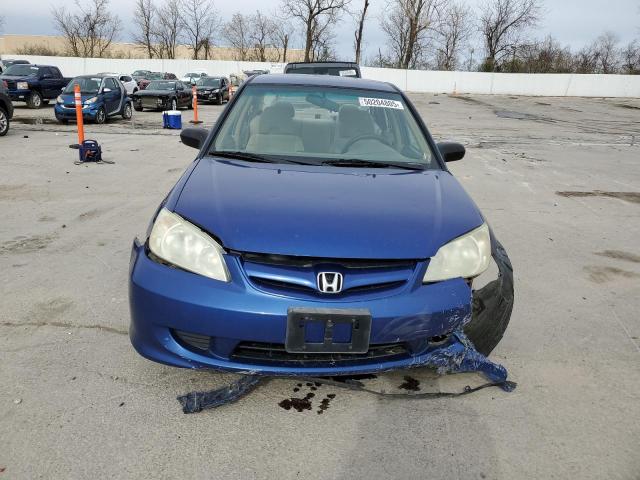1HGES16324L015905 - 2004 HONDA CIVIC DX VP ლურჯი ფოტო 5