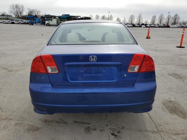 1HGES16324L015905 - 2004 HONDA CIVIC DX VP ლურჯი ფოტო 6