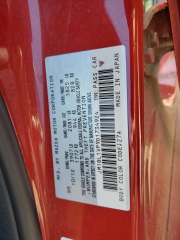 JM1BL1VP9D1734924 - 2013 MAZDA 3 I RED photo 13