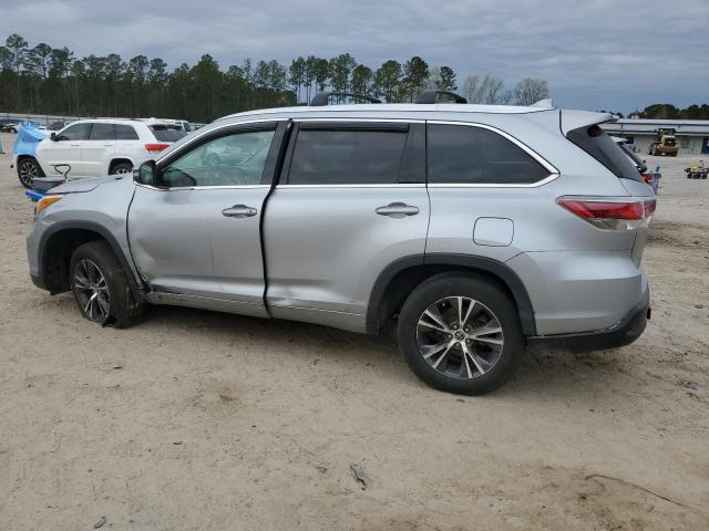 5TDKKRFH7GS133205 - 2016 TOYOTA HIGHLANDER XLE SILVER photo 2