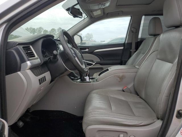5TDKKRFH7GS133205 - 2016 TOYOTA HIGHLANDER XLE SILVER photo 7