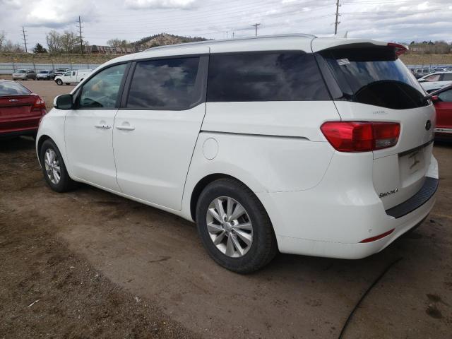 KNDMB5C11H6337203 - 2017 KIA SEDONA LX WHITE photo 2