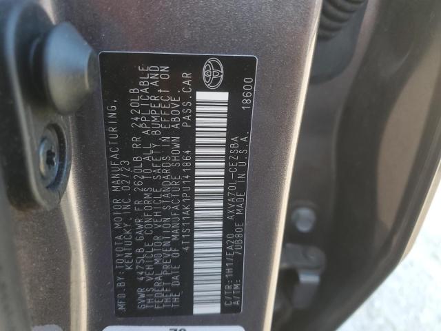 4T1S11AK1PU141864 - 2023 TOYOTA CAMRY SE NIGHT SHADE GRAY photo 12