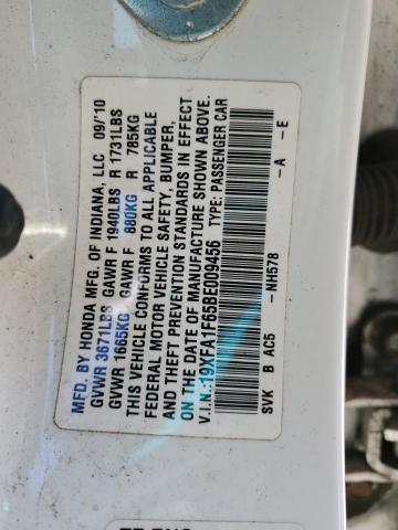 19XFA1F65BE009456 - 2011 HONDA CIVIC LX-S WHITE photo 12