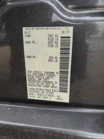 1N4BL4FV9LN302362 - 2020 NISSAN ALTIMA PLATINUM GRAY photo 13