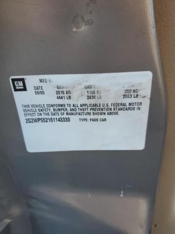 2G2WP552161143330 - 2006 PONTIAC GRAND PRIX 灰色 照片 12