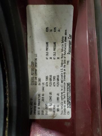 2G2WP552771235205 - 2007 PONTIAC GRAND PRIX 勃艮第红 照片 12