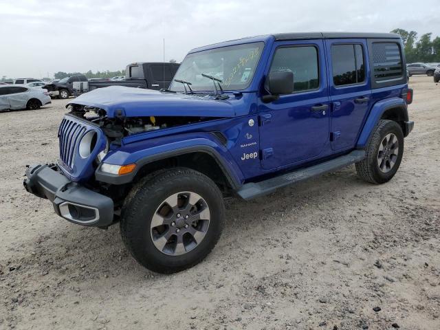 1C4HJXEN3JW176648 - 2018 JEEP WRANGLER U SAHARA BLUE photo 1