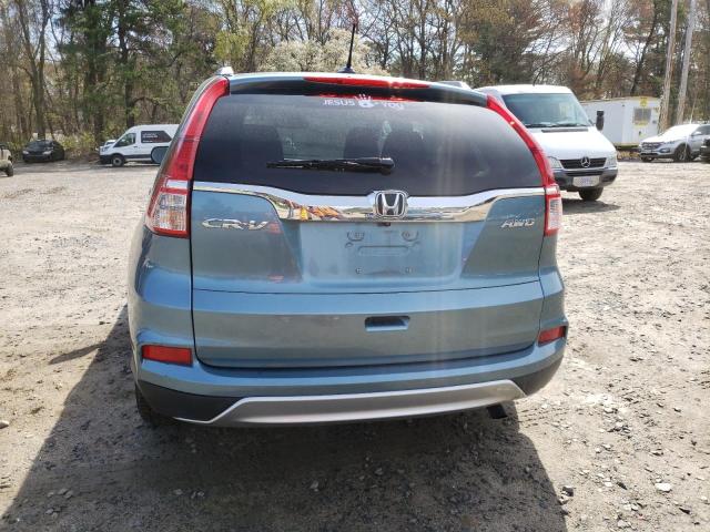 2HKRM4H71FH660502 - 2015 HONDA CR-V EXL BLUE photo 6