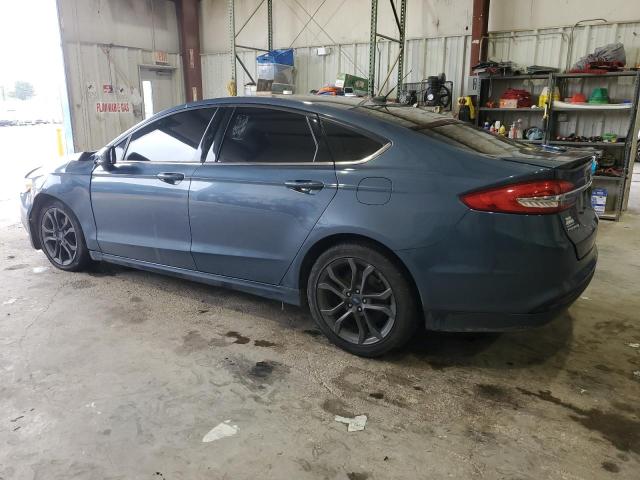 3FA6P0H79JR165043 - 2018 FORD FUSION SE BLUE photo 2