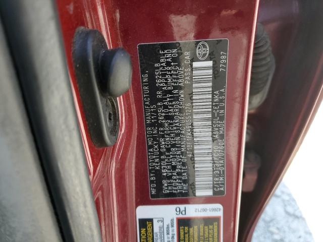 4T1BF1FK4GU551276 - 2016 TOYOTA CAMRY LE RED photo 12