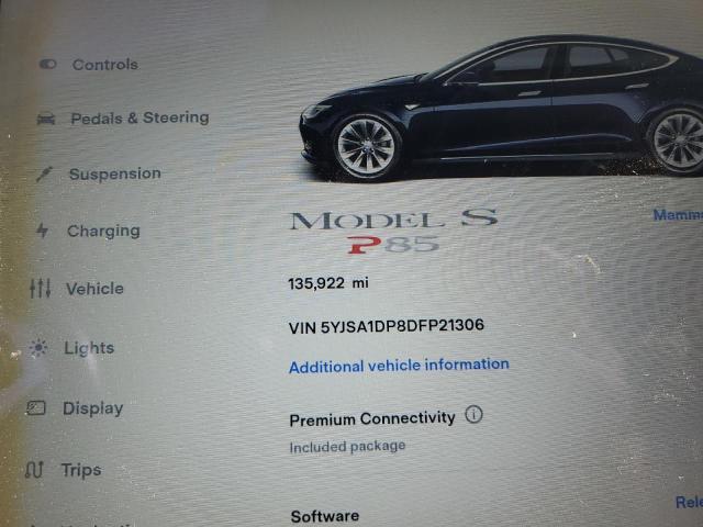 5YJSA1DP8DFP21306 - 2013 TESLA MODEL S 蓝色 照片 9