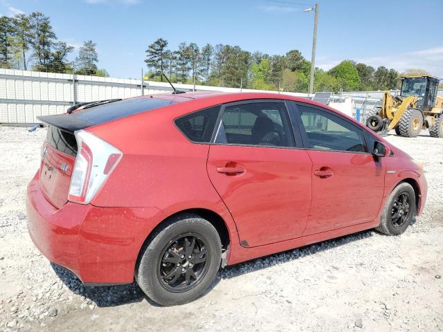 JTDKN3DU8D1621026 - 2013 TOYOTA PRIUS RED photo 3