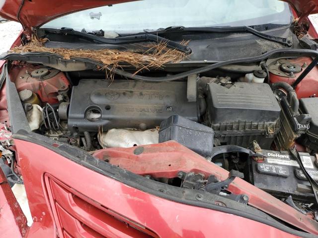 4T1BE46K27U089319 - 2007 TOYOTA CAMRY CE RED photo 11