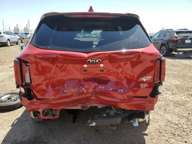 KNDRG4LG1M5054046 - 2021 KIA SORENTO S RED photo 6