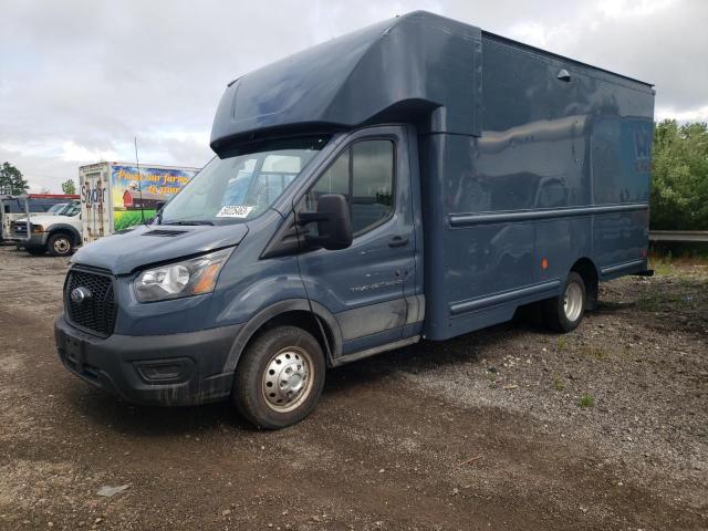 1FDDF6P85MKA55497 - 2021 FORD TRANSIT T-350 HD BLUE photo 1