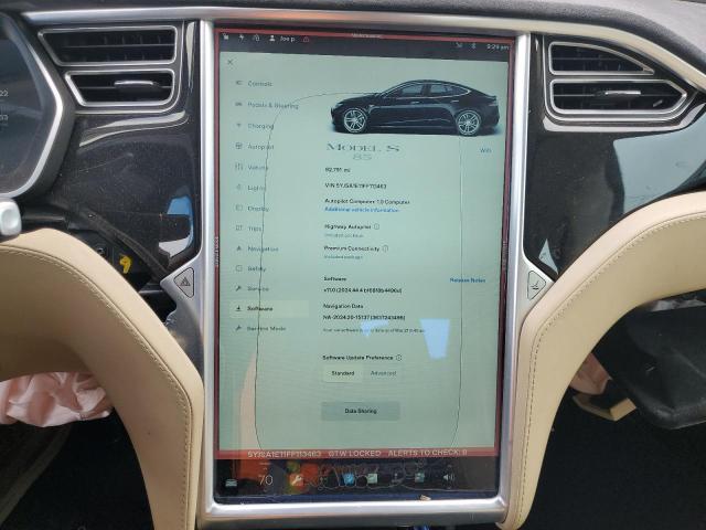 5YJSA1E11FF113463 - 2015 TESLA MODEL S შავი ფოტო 9