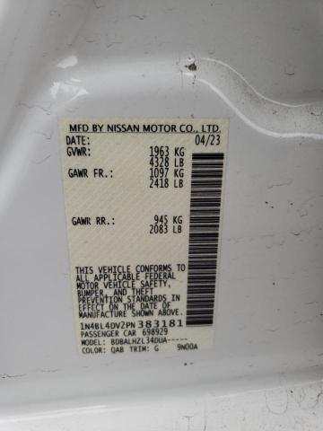 1N4BL4DV2PN383181 - 2023 NISSAN ALTIMA SV WHITE photo 13