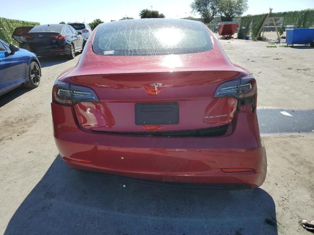 5YJ3E1EB3NF178332 - 2022 TESLA MODEL 3 RED photo 6