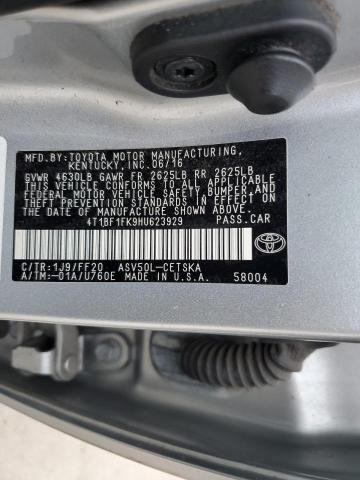 4T1BF1FK9HU623929 - 2017 TOYOTA CAMRY LE SILVER photo 13