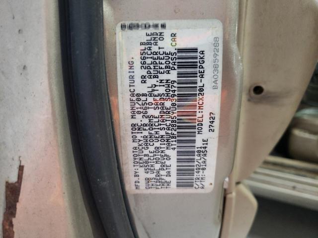 4T1BF28B5YU039479 - 2000 TOYOTA AVALON XL BEIGE photo 12