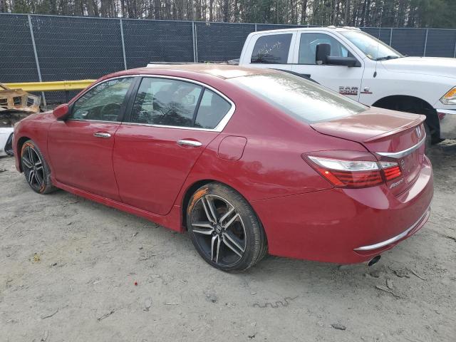 1HGCR2F10HA256516 - 2017 HONDA ACCORD SPORT SPECIAL EDITION RED photo 2