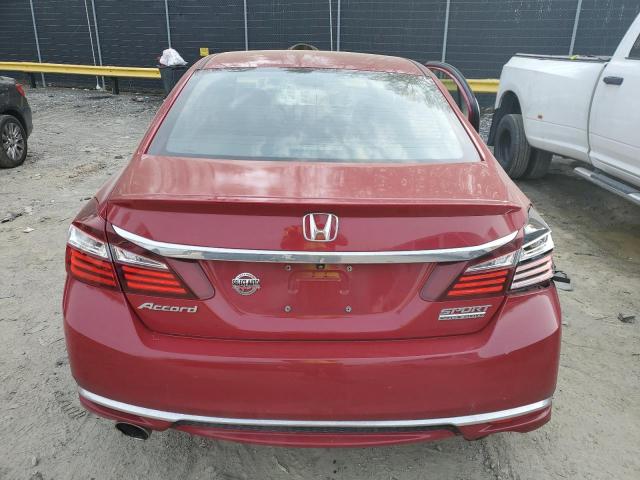 1HGCR2F10HA256516 - 2017 HONDA ACCORD SPORT SPECIAL EDITION RED photo 6