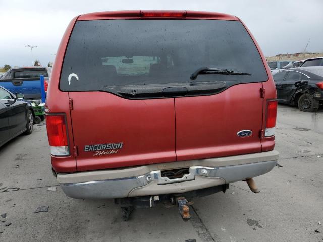 1FMNU42L9YEC00099 - 2000 FORD EXCURSION LIMITED RED photo 6