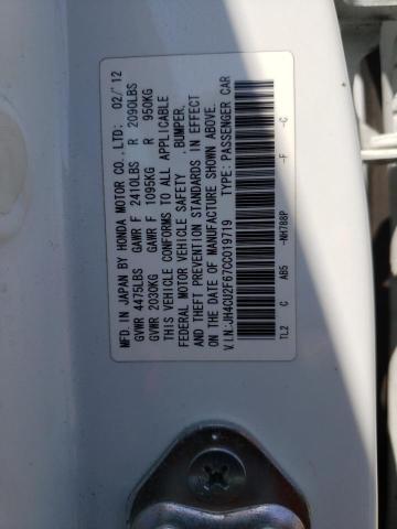 JH4CU2F67CC019719 - 2012 ACURA TSX TECH WHITE photo 12