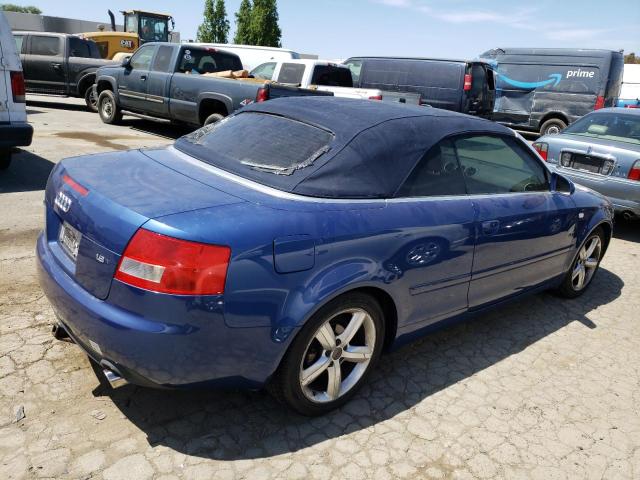 WAUAC48H86K007317 - 2006 AUDI A4 1.8 CABRIOLET BLUE photo 3