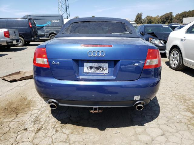 WAUAC48H86K007317 - 2006 AUDI A4 1.8 CABRIOLET BLUE photo 6