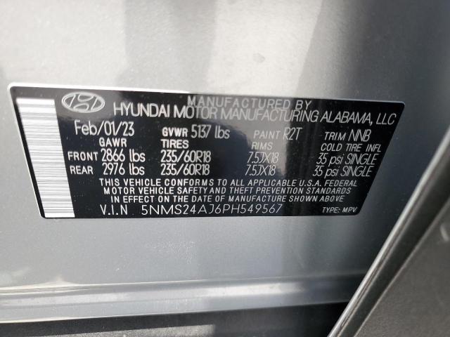 5NMS24AJ6PH549567 - 2023 HYUNDAI SANTA FE SEL Արծաթագույն լուսանկար 14