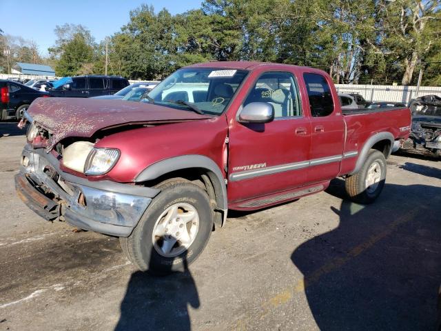 5TBBT4411YS071557 - 2000 TOYOTA TUNDRA ACCESS CAB RED photo 1
