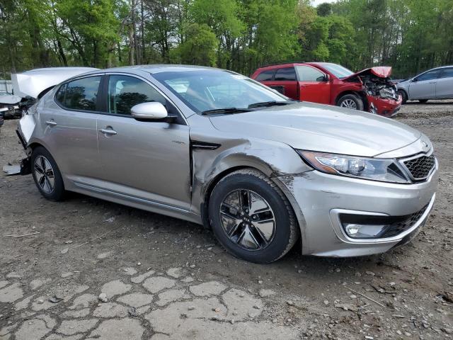 KNAGM4AD0D5058806 - 2013 KIA OPTIMA HYBRID SILVER photo 4