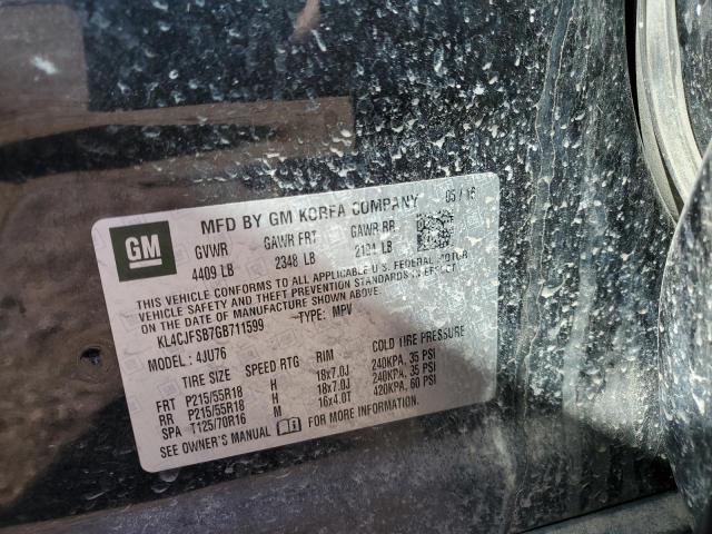 KL4CJFSB7GB711599 - 2016 BUICK ENCORE CONVENIENCE 黑色 照片 12