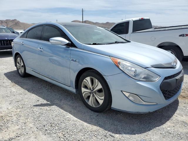 KMHEC4A40EA106693 - 2014 HYUNDAI SONATA HYBRID BLUE photo 4