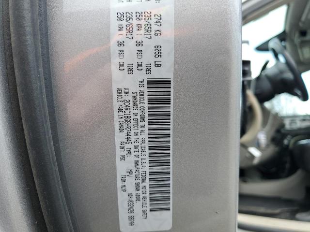 2C4RC1BG8HR744445 - 2017 CHRYSLER PACIFICA TOURING L SILVER photo 14