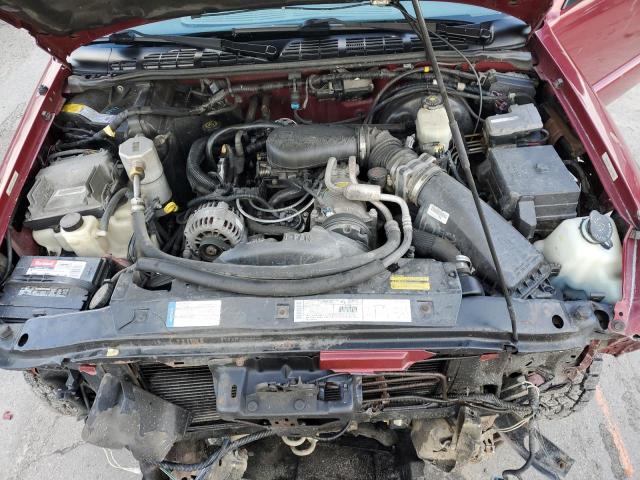 1GNCT18W11K170254 - 2001 CHEVROLET BLAZER BURGUNDY photo 12